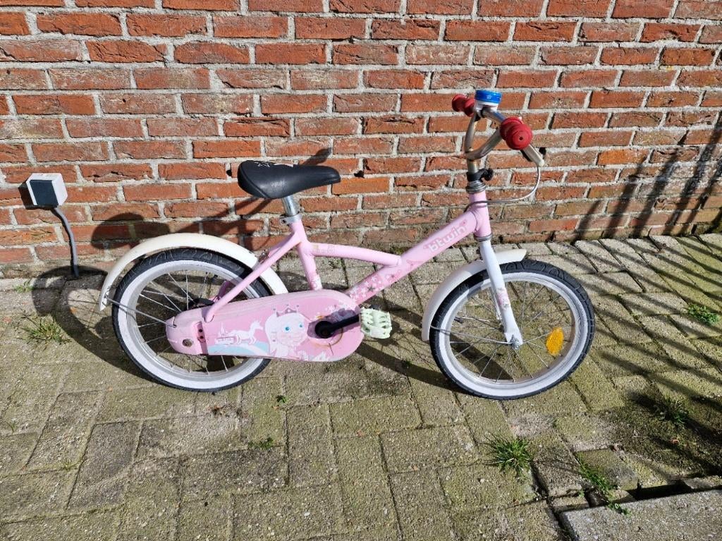 16 inch meisjesfiets, Ophalen, Gebruikt, Handrem, Btwin