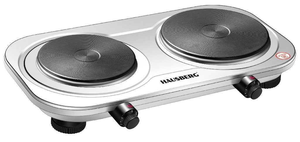 HAUSBERG Elektrische Kookplaat, 2 zones. Gratis verzending!, Elektronische apparatuur, Kookplaten, Verzenden, Nieuw, 3 kookzones of minder