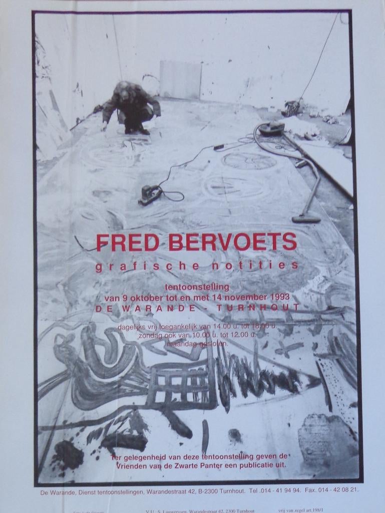 FRED BERVOETS / AFFICHE / KLEUROFFSET / 80x60cm / PANTER, Gesigneerd, Ophalen of Verzenden