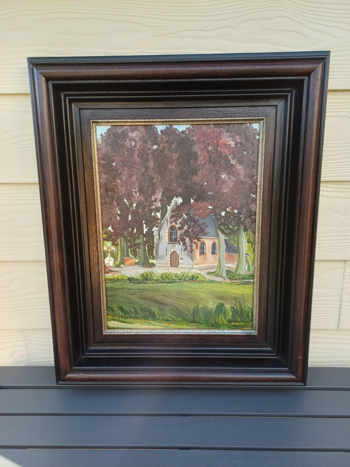 Peinture sur toile., Antiquités & Art, Peinture à l'huile, Enlèvement, Autres styles, Encadré
