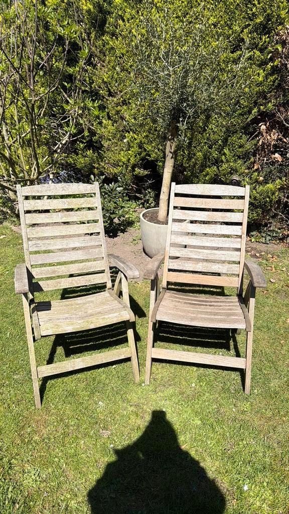 Chaises de jardin, Jardin & Terrasse, Chaises de jardin, Enlèvement ou Envoi, Utilisé, Bois de teck, Ajustable