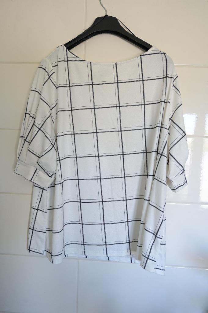 Wit geruiten chique shirt, Ophalen, H&M, Wit, Maat 46/48 (XL) of groter