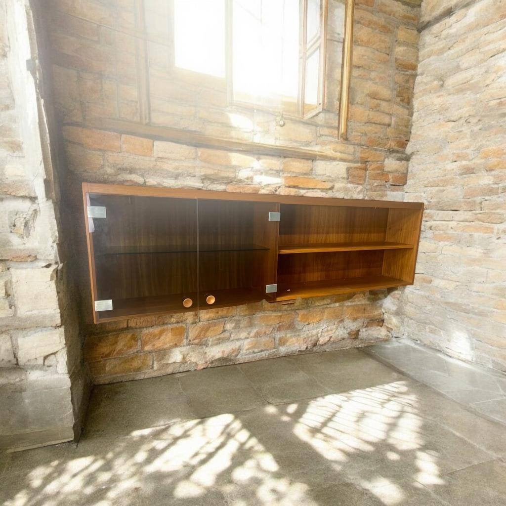 Vintage XL muurkast / etagere / tvmeubel, Ophalen, Kast