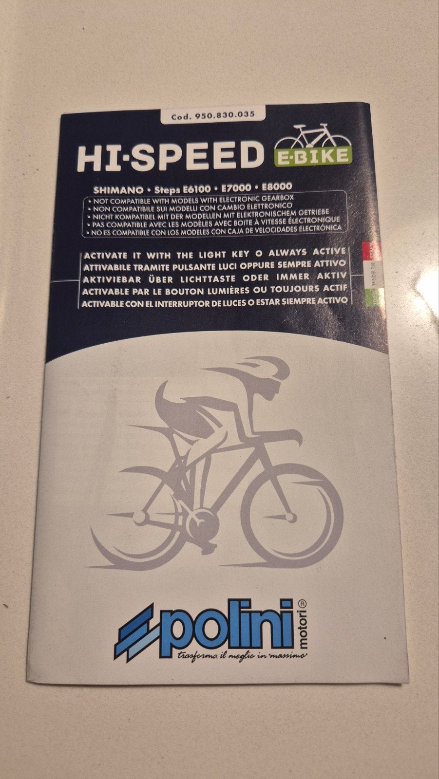 hi-speed polini e-bike Shimano E6100- E7000-E8000, Ophalen of Verzenden, Snelheidssensor, Zo goed als nieuw
