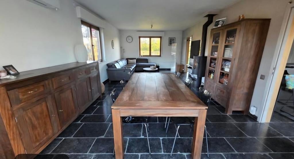 Salle à manger en bois massif Péroba, Enlèvement, Utilisé, 6 à 8 chaises
