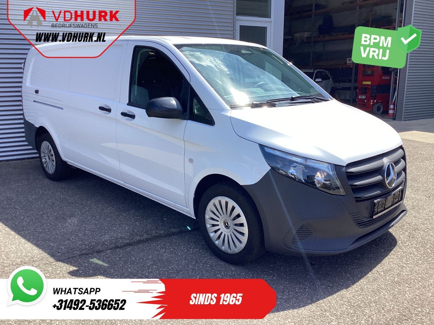 Mercedes-Benz Vito 116 CDI Aut. L3 Stoelverw./ 2.5t Trekverm, Automaat, Wit, Mercedes-Benz, Bedrijf