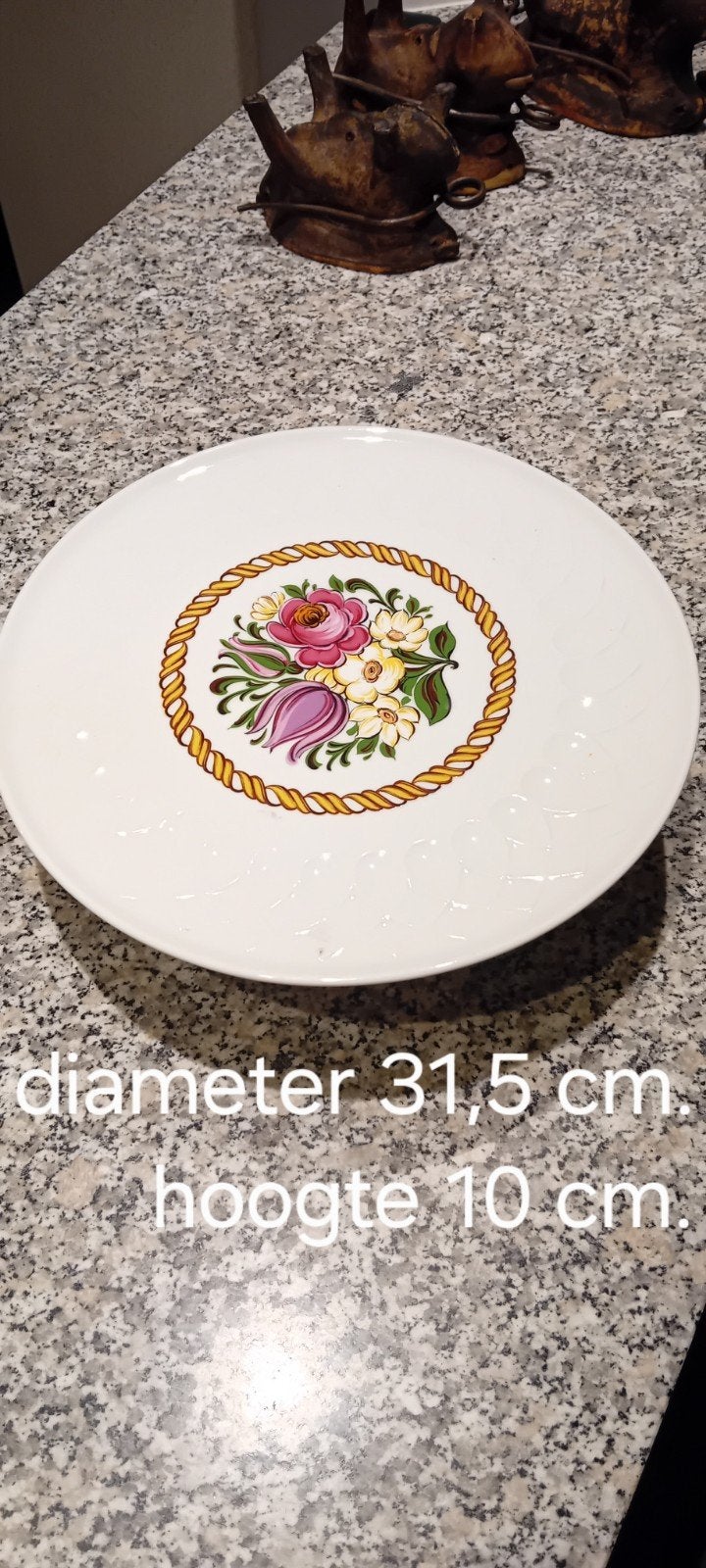 Présentoir à gâteaux vintage en porcelaine, Enlèvement ou Envoi