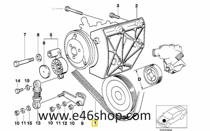Multiriem BMW E38 E31 oe 11281741427 nieuw org bmw, Autos : Pièces & Accessoires, Neuf, -, -, Enlèvement ou Envoi