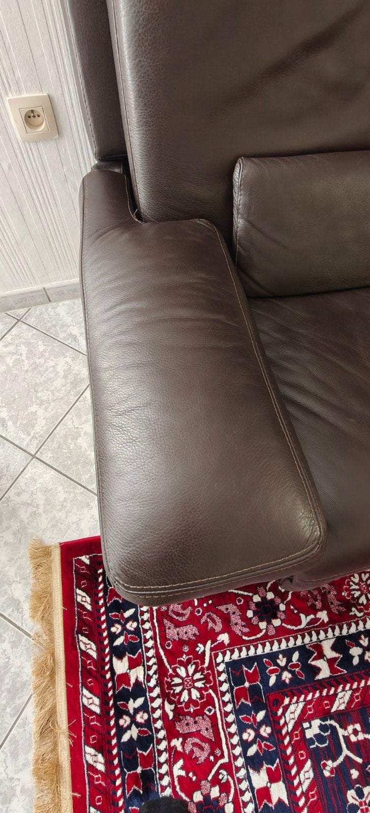 Lederen salon 3zit en 2 zit met relax, Ophalen