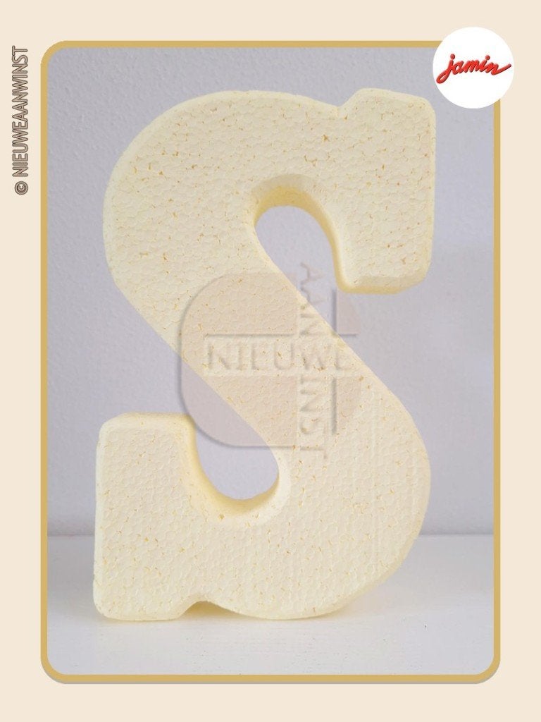 Nostalgische Jamin witte chocoladeletter S Sinterklaas -25cm, Envoi, Comme neuf