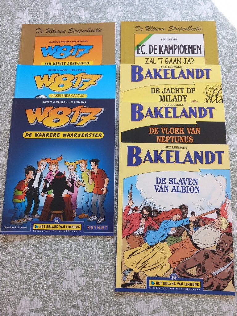 3 x Bakelandt + 4 x W 817 Strip boeken, Meerdere stripboeken, Ophalen, Nieuw, Hec Leemans
