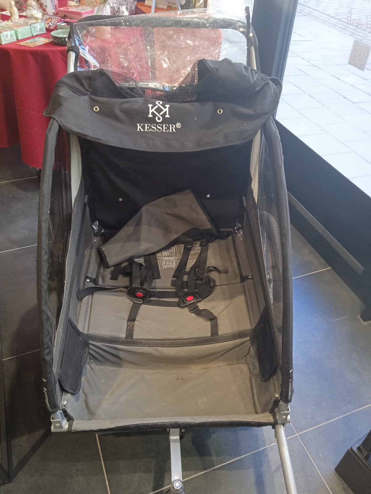 Fietskar Kesser - voor 2 kinderen, Vélos & Vélomoteurs, Accessoires vélo | Remorques, Enlèvement, Utilisé