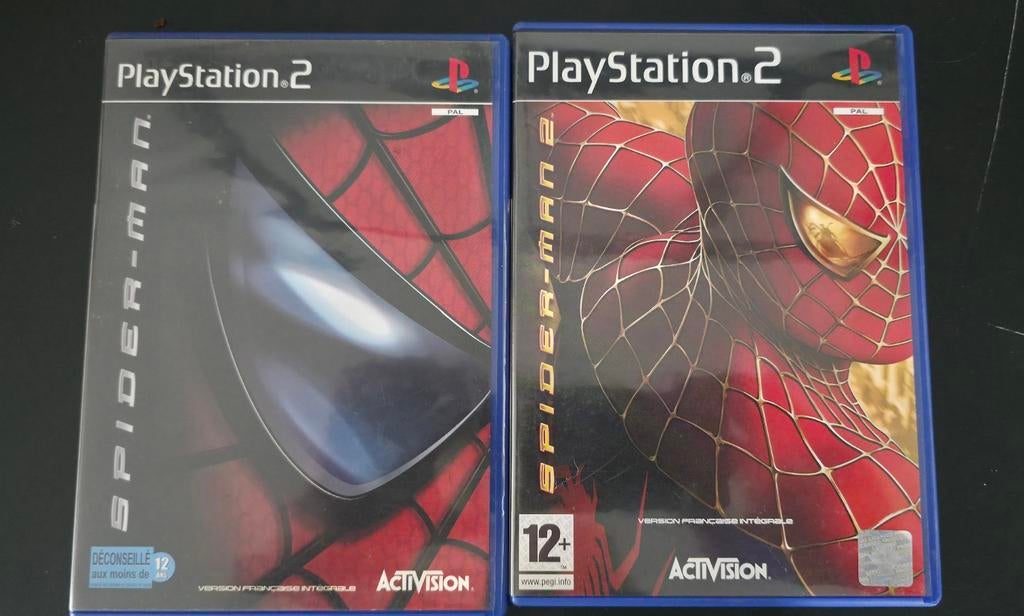 Lot 2 jeux PS2 - Spider-Man 1 & 2 (Action / Marvel), Enlèvement