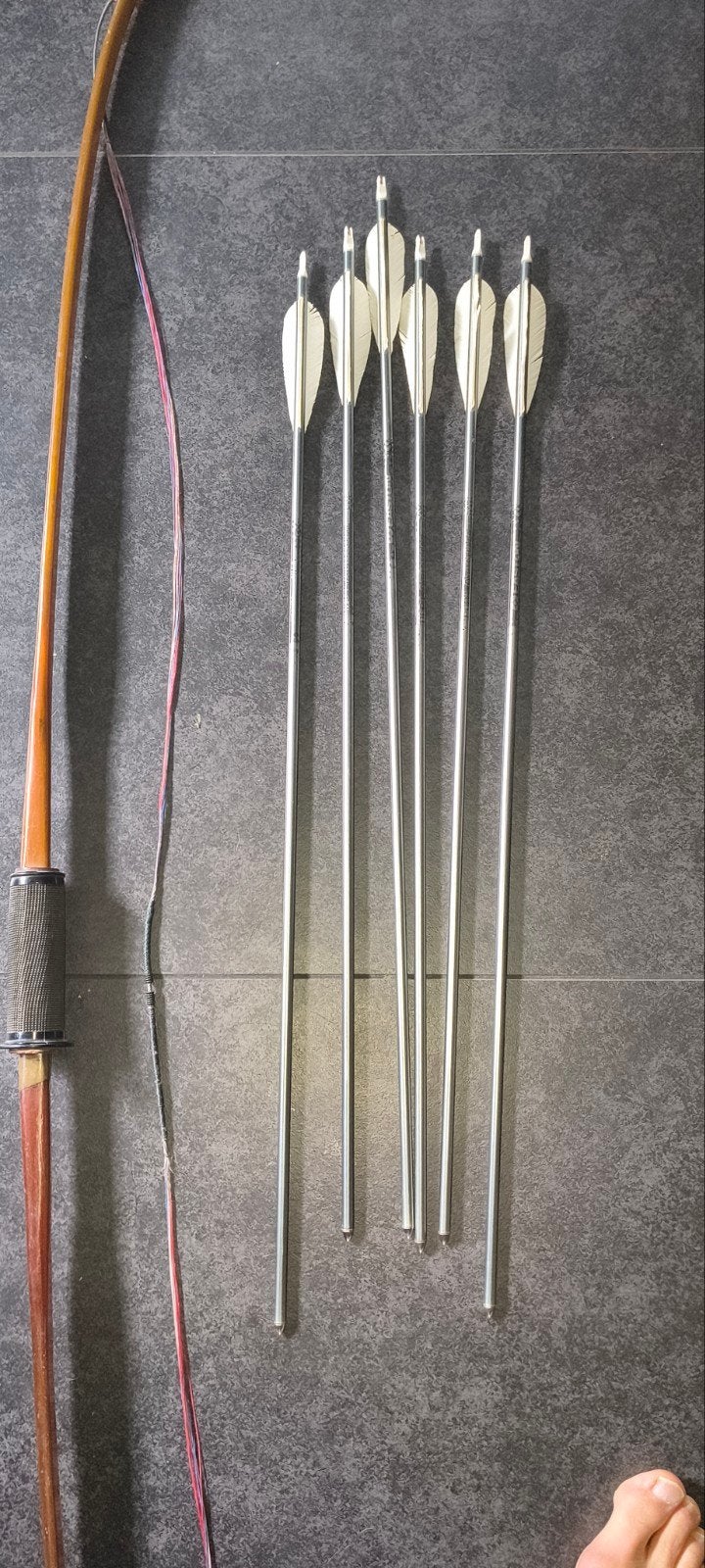 longbow met pijlen, Ophalen, Gebruikt, Longbow
