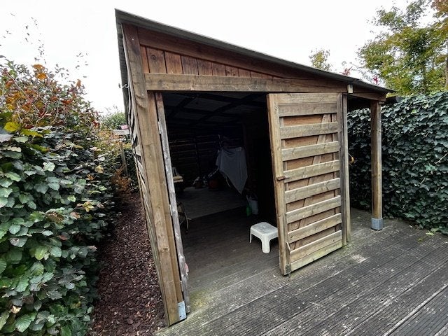 houten tuinhuis, Jardin & Terrasse, 200 à 400 cm, Enlèvement, Utilisé, 500 cm ou plus