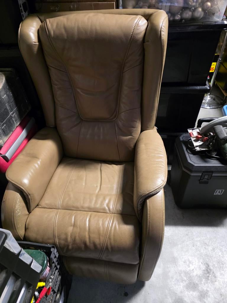 Relaxzetel, Huis en Inrichting, Fauteuils, Ophalen, Gebruikt, Leer