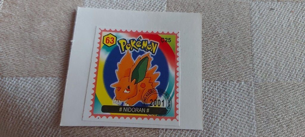 pokemon postzegel zeldzaam gelimiteerd Nidoran, Ophalen of Verzenden, Nieuw, Overige typen