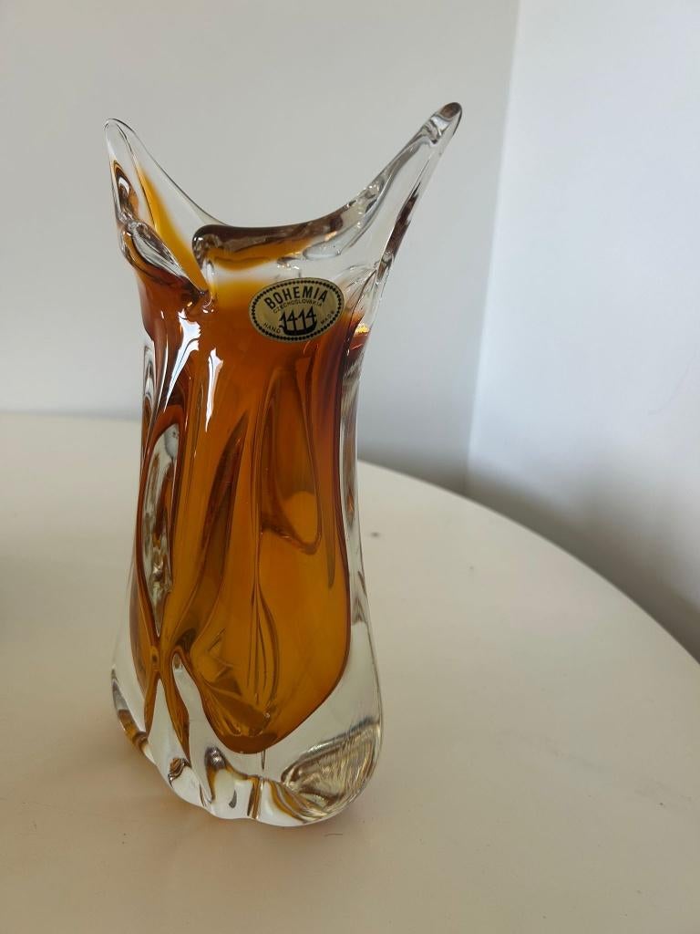 Bohemia Vaas Vintage, Antiek en Kunst, Ophalen of Verzenden