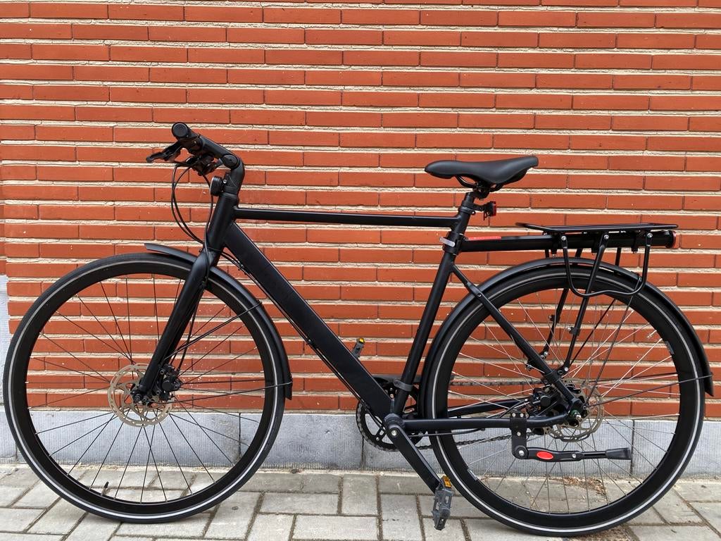 Herenfiets Elops 920 Stadfiets rijzen Trekking, Fietsen en Brommers, Vering, Zo goed als nieuw, 57 tot 61 cm, Schijfrem