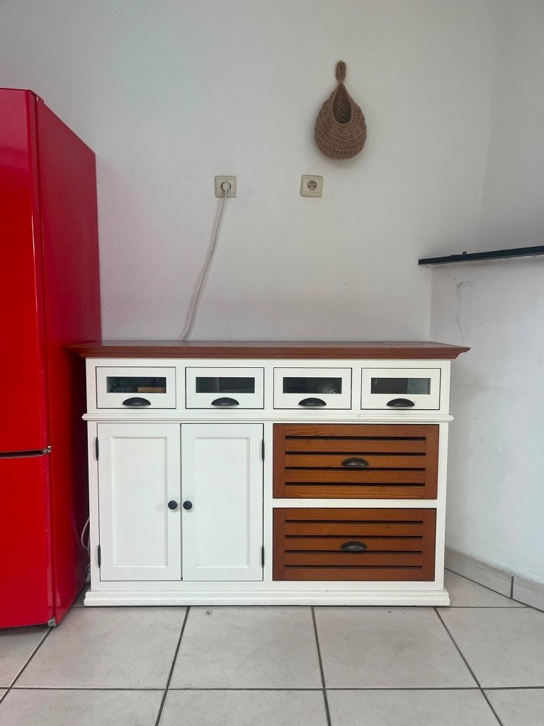 Houten ladekast - MOET WEG, Huis en Inrichting, 5 laden of meer, Ophalen, Zo goed als nieuw