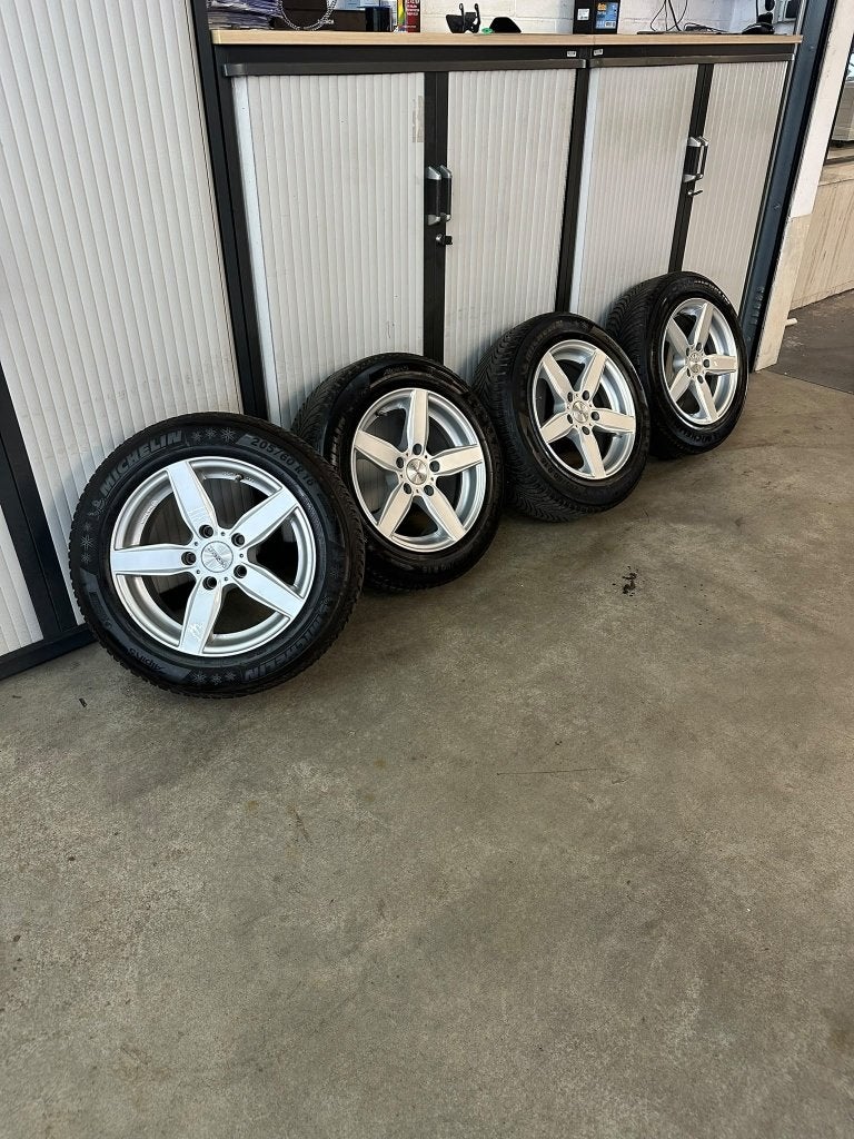 DEZENT velgen 5x120 BMW Michelin Alpin 205/60/R16*WINTER*, Pneus et Jantes, Pneus hiver, 16 pouces, Véhicule de tourisme
