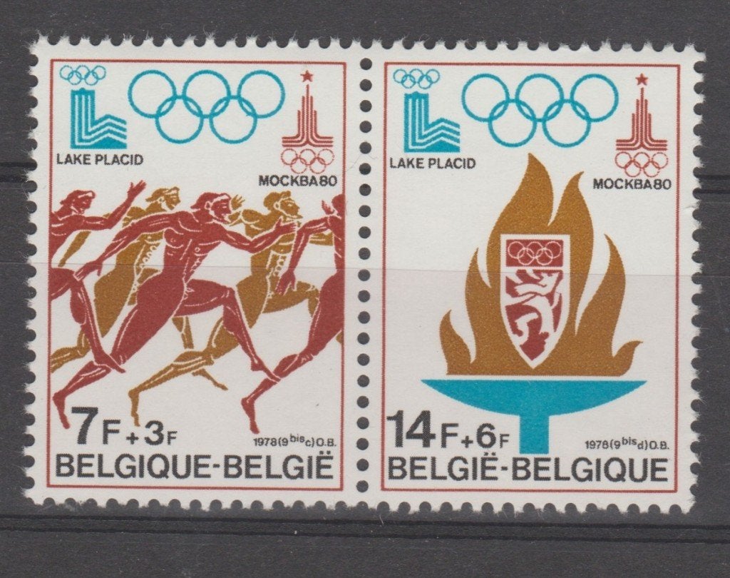 België 1978 Voorbereiding Olympische Spelen Lake Placid **, Orginele gom, Olympische Spelen, Ophalen of Verzenden, Postfris