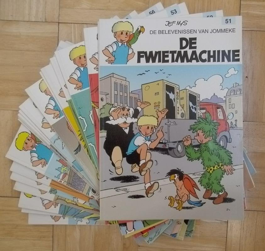 strips Jommeke ( gekleurd, witte achterkaft ), Boeken, Ophalen of Verzenden