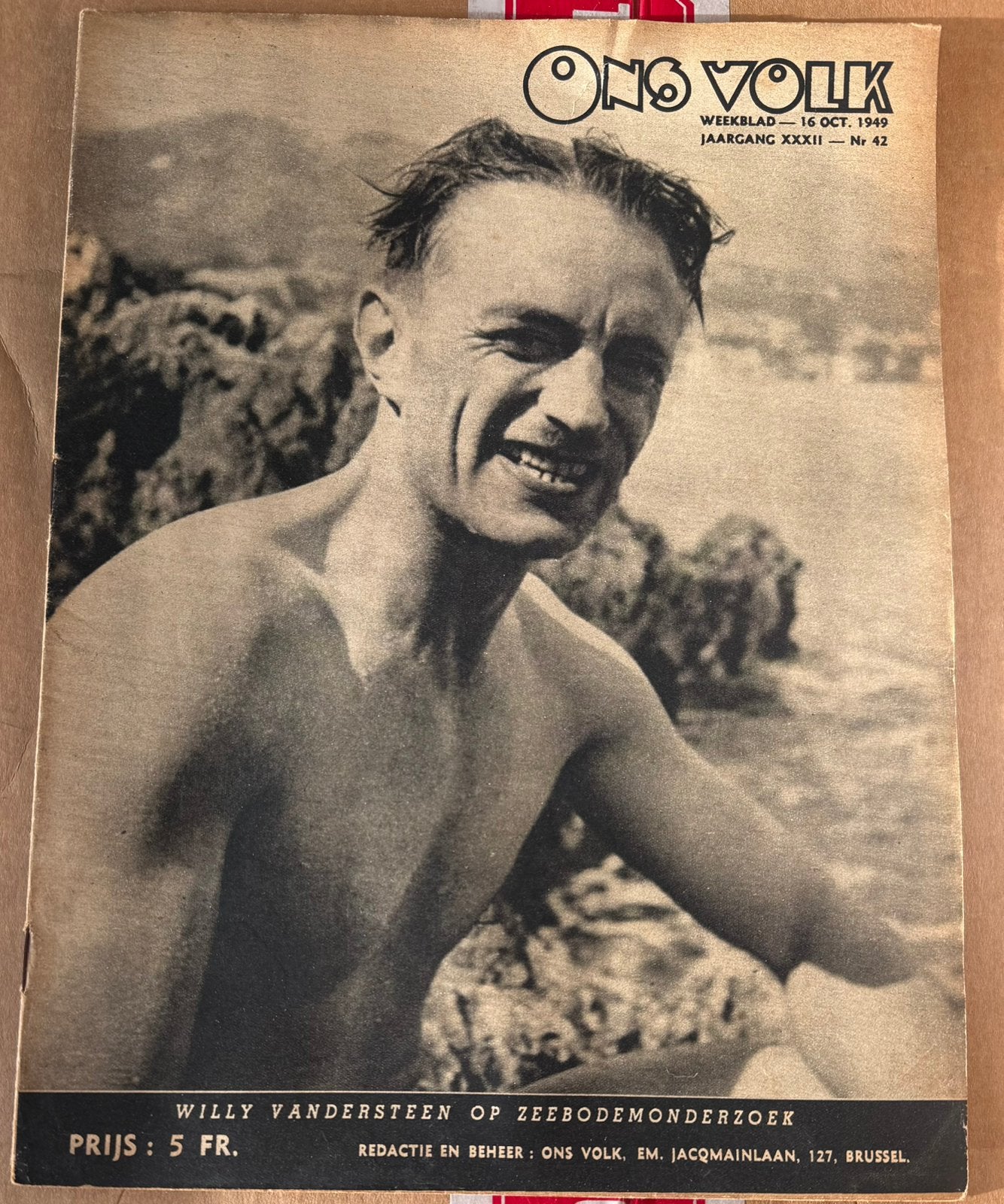 Zeldzaam ond volk willy vandersteen zeebodemonderzoek 1949, Ophalen of Verzenden