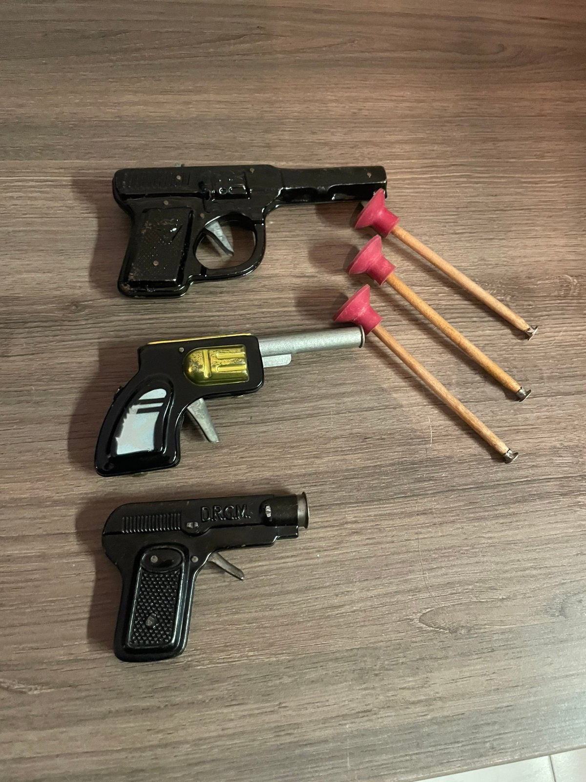 3 vintage speelgoed pistolen, Ophalen of Verzenden