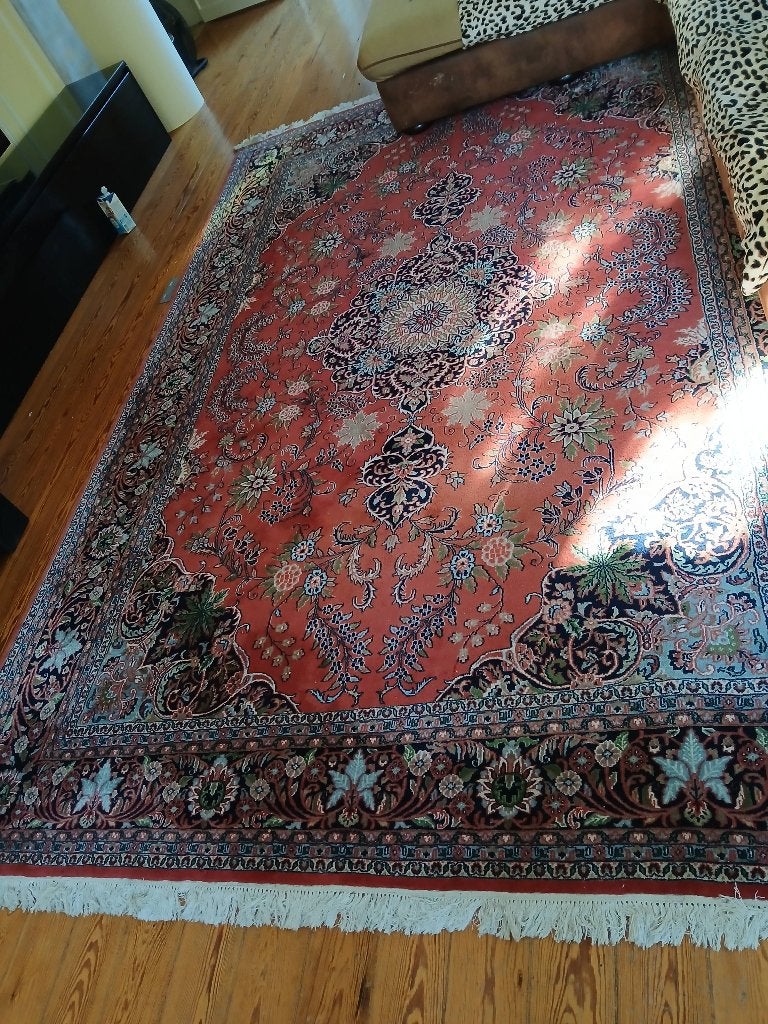 Tapis indien fait main 245×355, Antiquités & Art, Tapis & Textile, Enlèvement