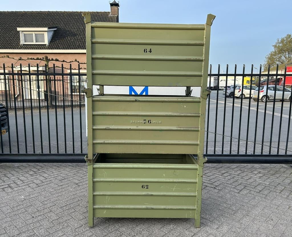Stalen stapelbak/stapelkist/stapelbakken 120x80x60CM gebruik, Ophalen