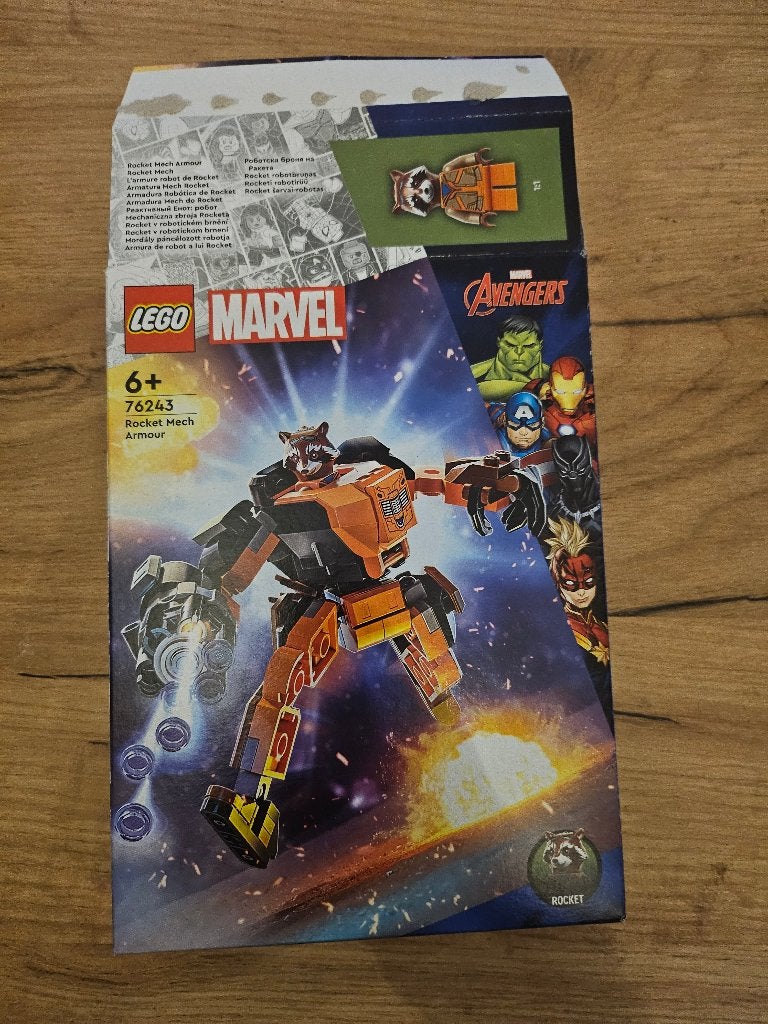 Lego 76243 Rocket Mech Armor, Inclusief instructies, Marvel, Lego, Ophalen of Verzenden