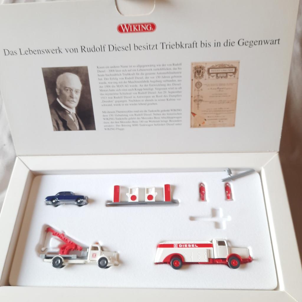 WIKING 1/87*SET 150 ANS MOTEUR DIESEL *MIB* PIONEER RUDOLF, Enlèvement, Neuf, Autres types, Wiking