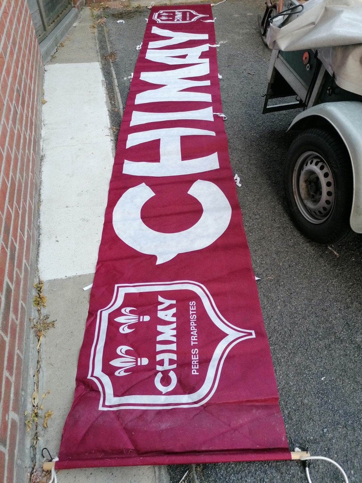 Reclame banner Chimay 0,8 op 5,4m - 3 stuks, Ophalen, Zo goed als nieuw