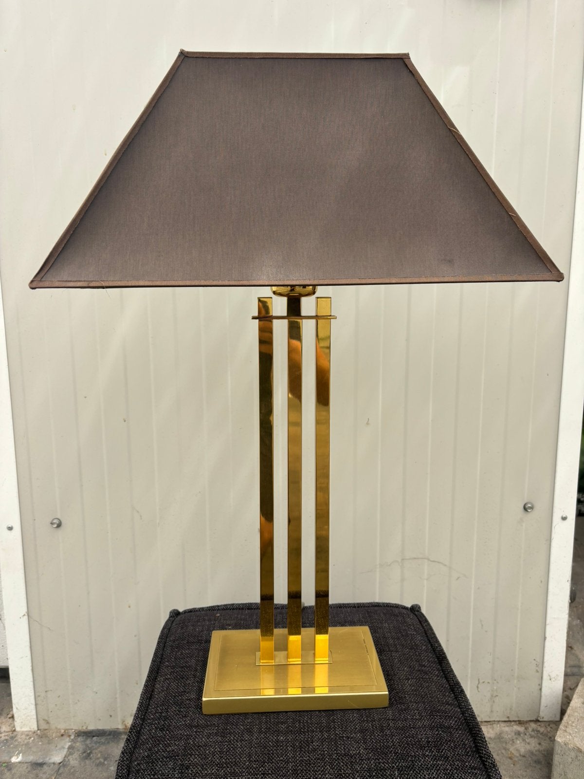 Vintage messing tafellamp – Lustreerie De Knudt –, Ophalen