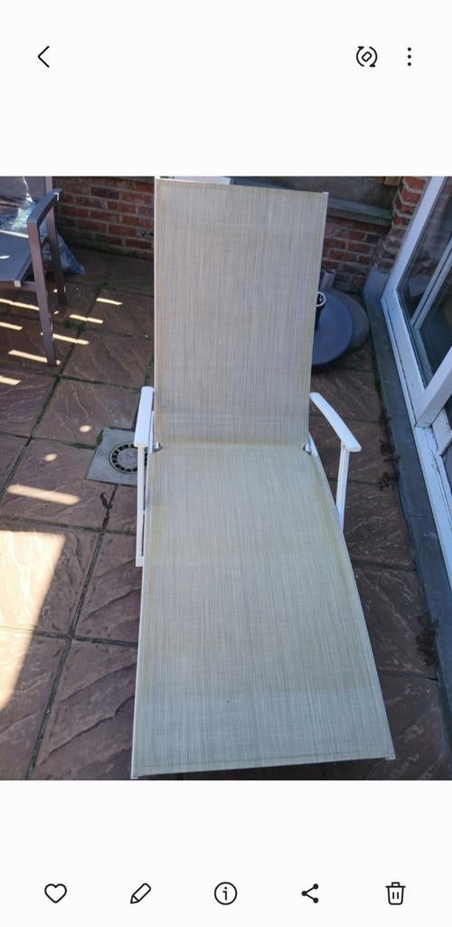 2 chaises longues en bon état, marque Vinci, Jardin & Terrasse, Enlèvement