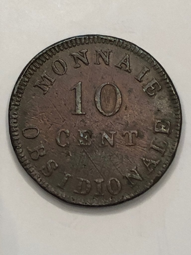 Munt koper 10 cent Antwerpen 1814 Lodewijck XVIII, Ophalen of Verzenden, Overig, Losse munt
