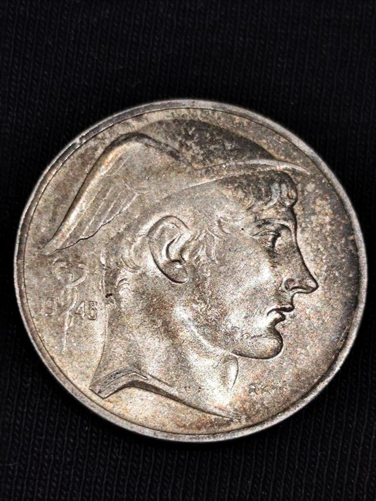 Pièce Argent 50 Francs Belgique 1948 - Type Mercure, Argent