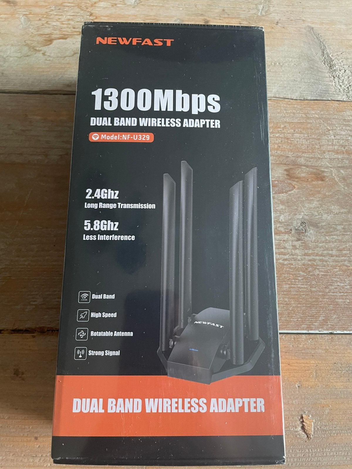 NEWFAST NF-U329 AC1300 USB WiFi-adapter, Ophalen, Nieuw, Extern