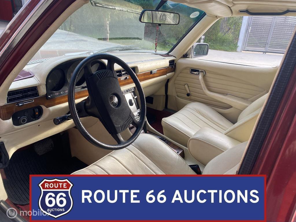 Mercedes-Benz 280 SEL | 1979 | Route 66 Auctions, Auto's, Zwart, Mercedes-Benz, Bedrijf, Handgeschakeld