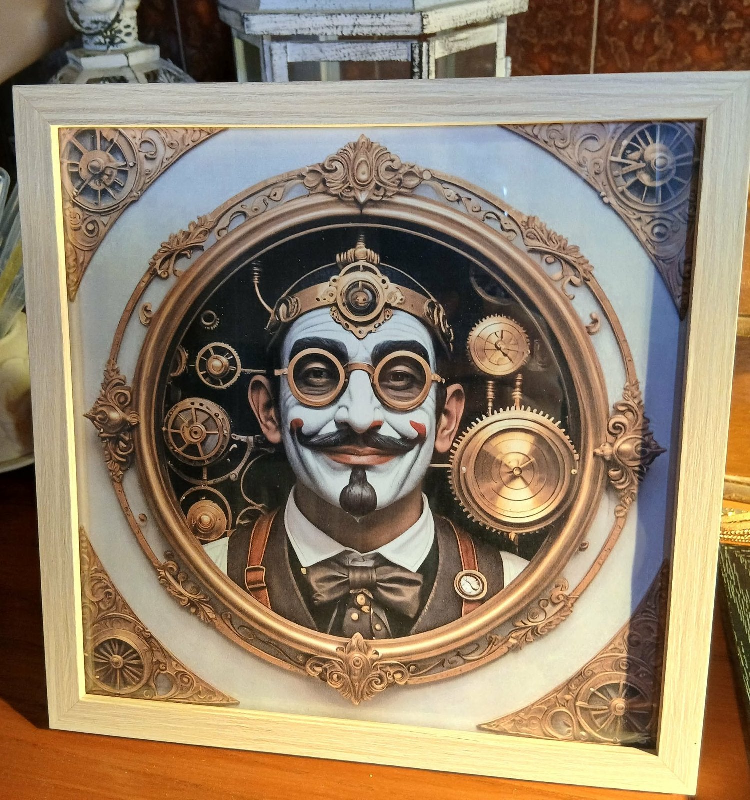 Cadre steampunk, Antiquités & Art, Art | Peinture | Classique, Envoi, Sous verre, Impression