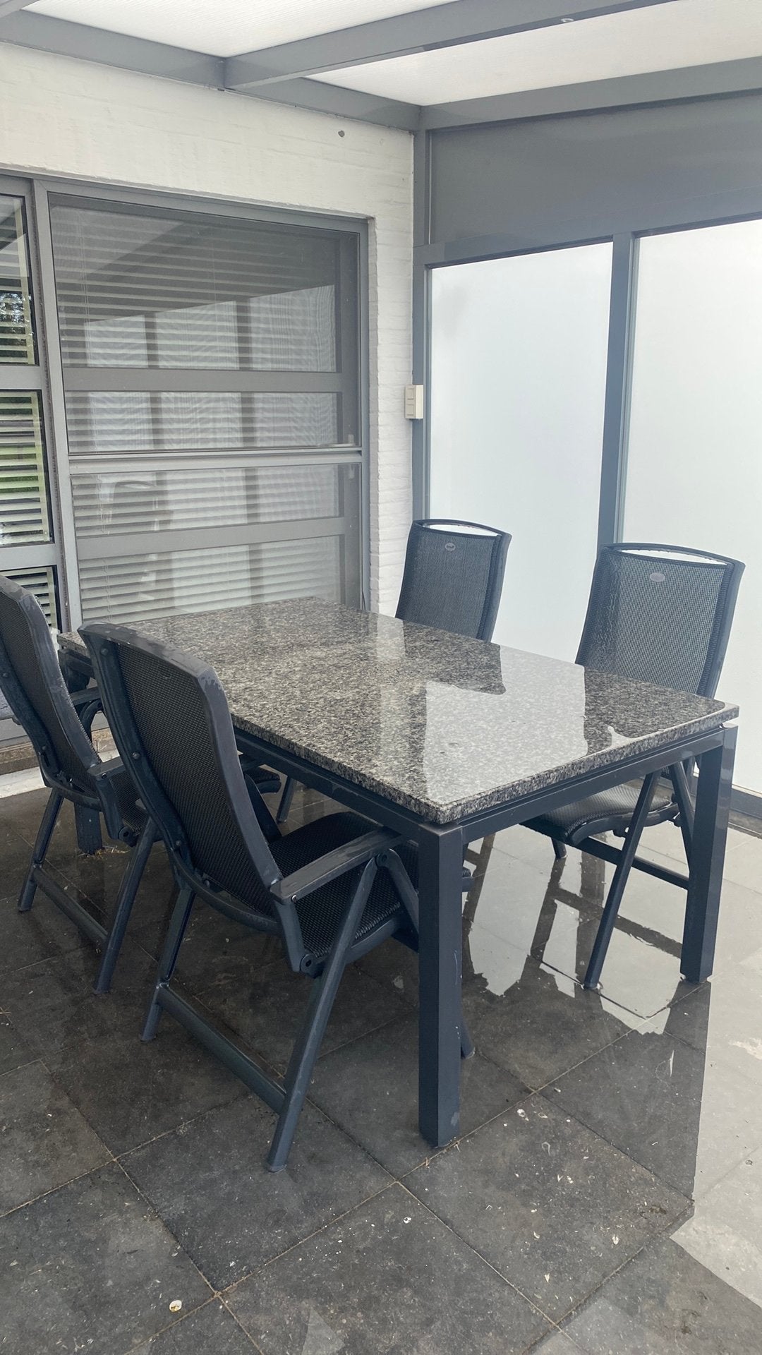 Tuinset Hartman, Tuin en Terras, Ophalen, 4 zitplaatsen, Gebruikt, Aluminium