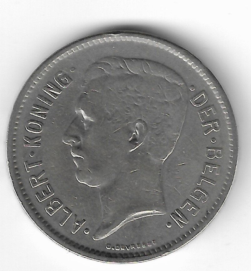 België: 5 frank of 1 belga 1931 VL (B) = morin 385 B, Postzegels en Munten, Verzenden, Losse munt