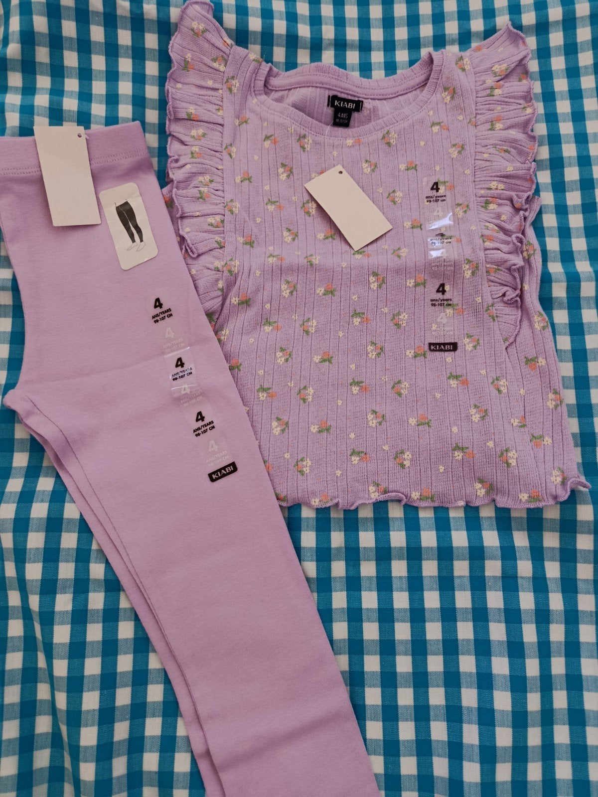 Kiabi, Ensemble lila T. 4ans, Kinderen en Baby's, Kinderkleding | Maat 104, Ophalen, Setje