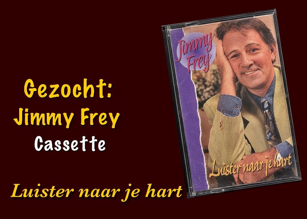 Cassettebandje JIMMY FREY gezocht 🕵🏻📼🎶, 1 bandje, Ophalen of Verzenden, Zo goed als nieuw, Origineel