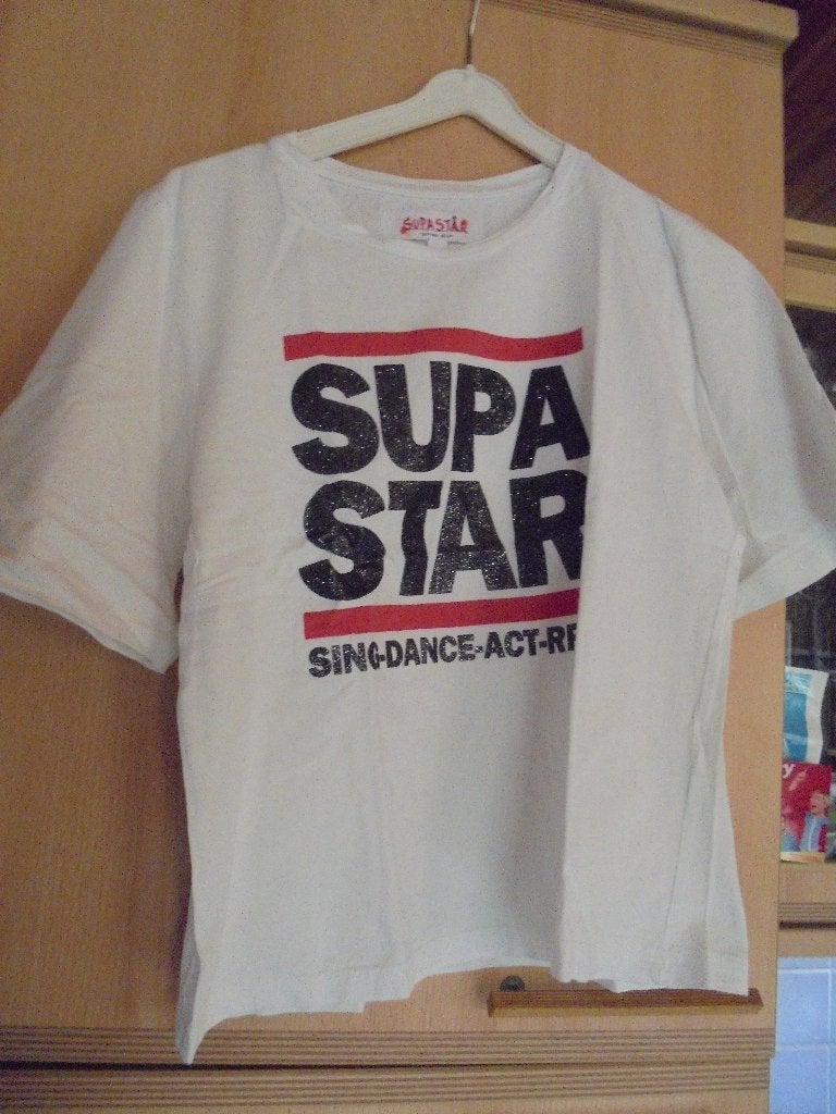 Supa star t-shirt M, Kleding | Dames, T-shirts, Maat 38/40 (M), Wit, Ophalen of Verzenden, Zo goed als nieuw