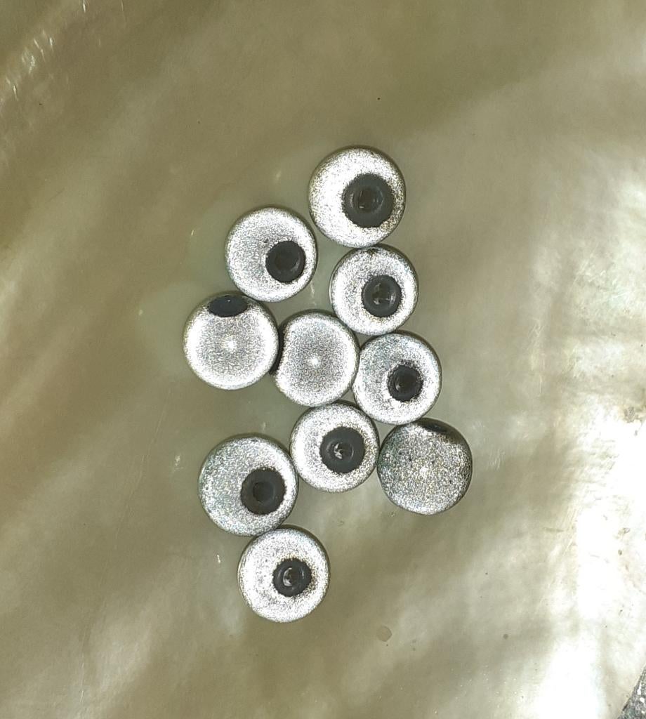 lot kralen 10 holografisch zilver 8-9 mm, Hobby & Loisirs créatifs, Fabrication de Perles & Bijoux, Neuf, Perle, Enlèvement ou Envoi