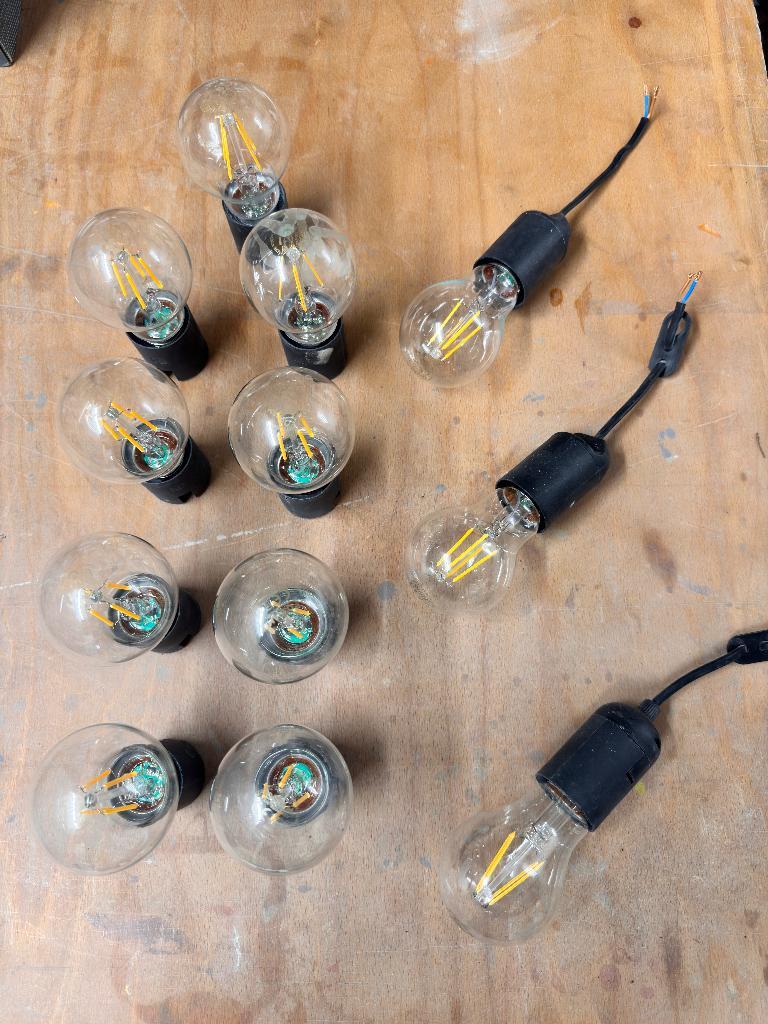 LED lampen + fittingen – sfeer of werflamp, Ophalen, Zo goed als nieuw, E27 (groot), Led-lamp