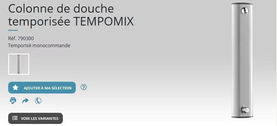 4 getimede douchekolommen - DELABIE - TEMPOMIX, Ophalen, Zo goed als nieuw, Douche