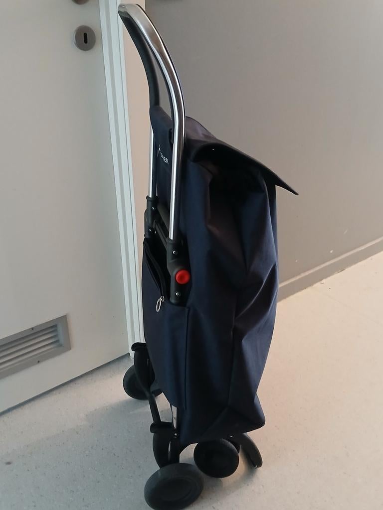 🏵️ Rolser beau caddy bleu pliable en deux poignée chromé, Informatique & Logiciels, Tables d'ordinateur portable, Utilisé, Réglable en profondeur
